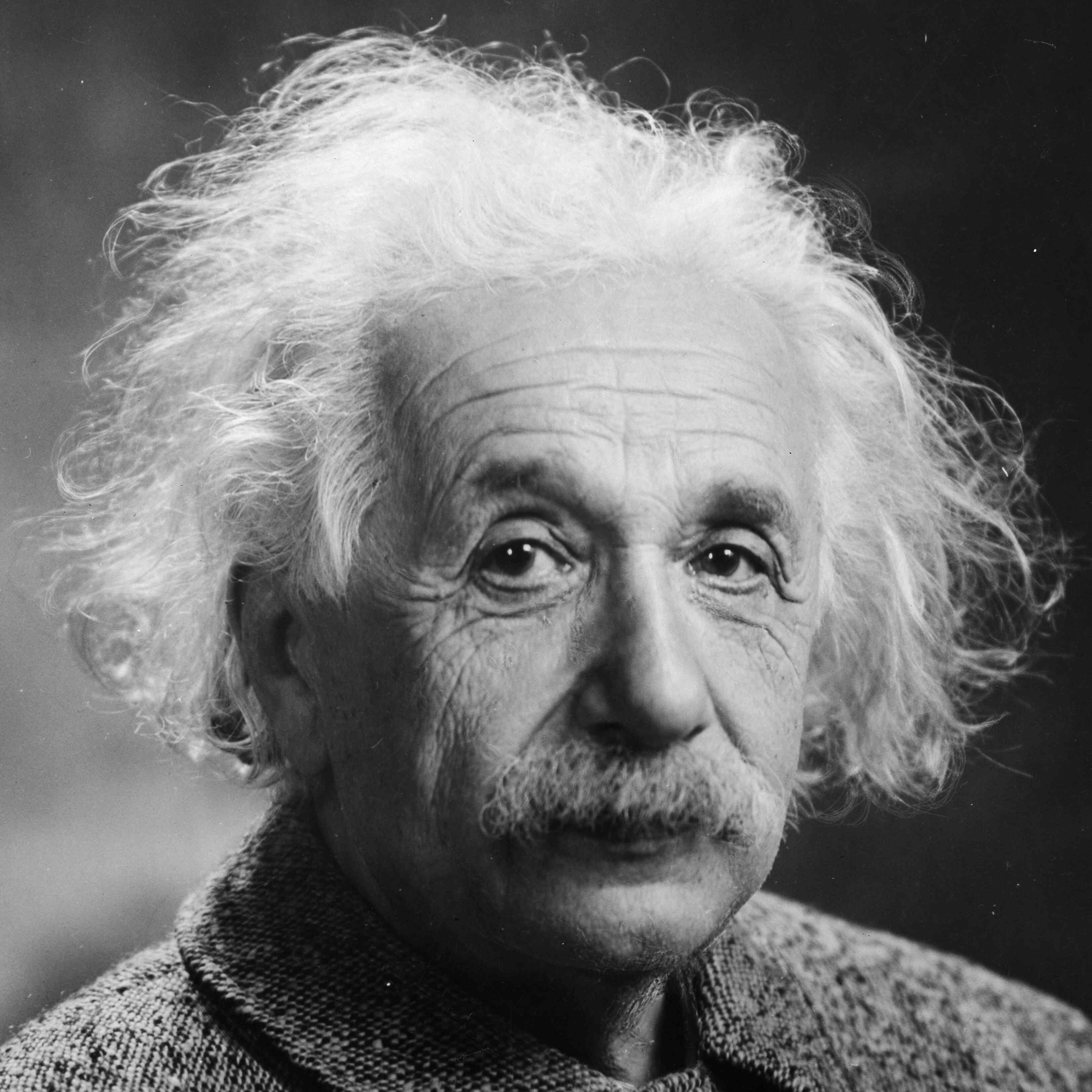 Portrait photo of Albert Einstein