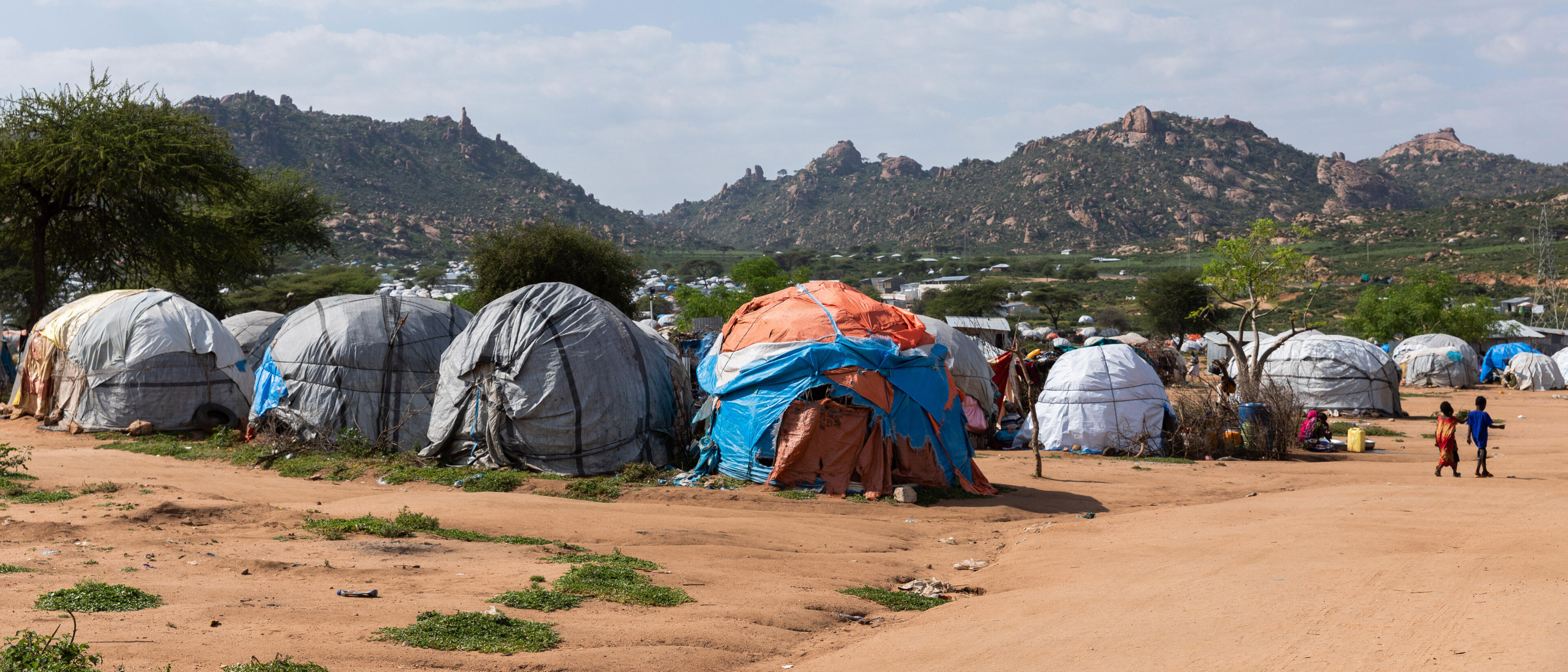 Qoloji IDP camp in the Somali region of Ethiopia. (ECHO)