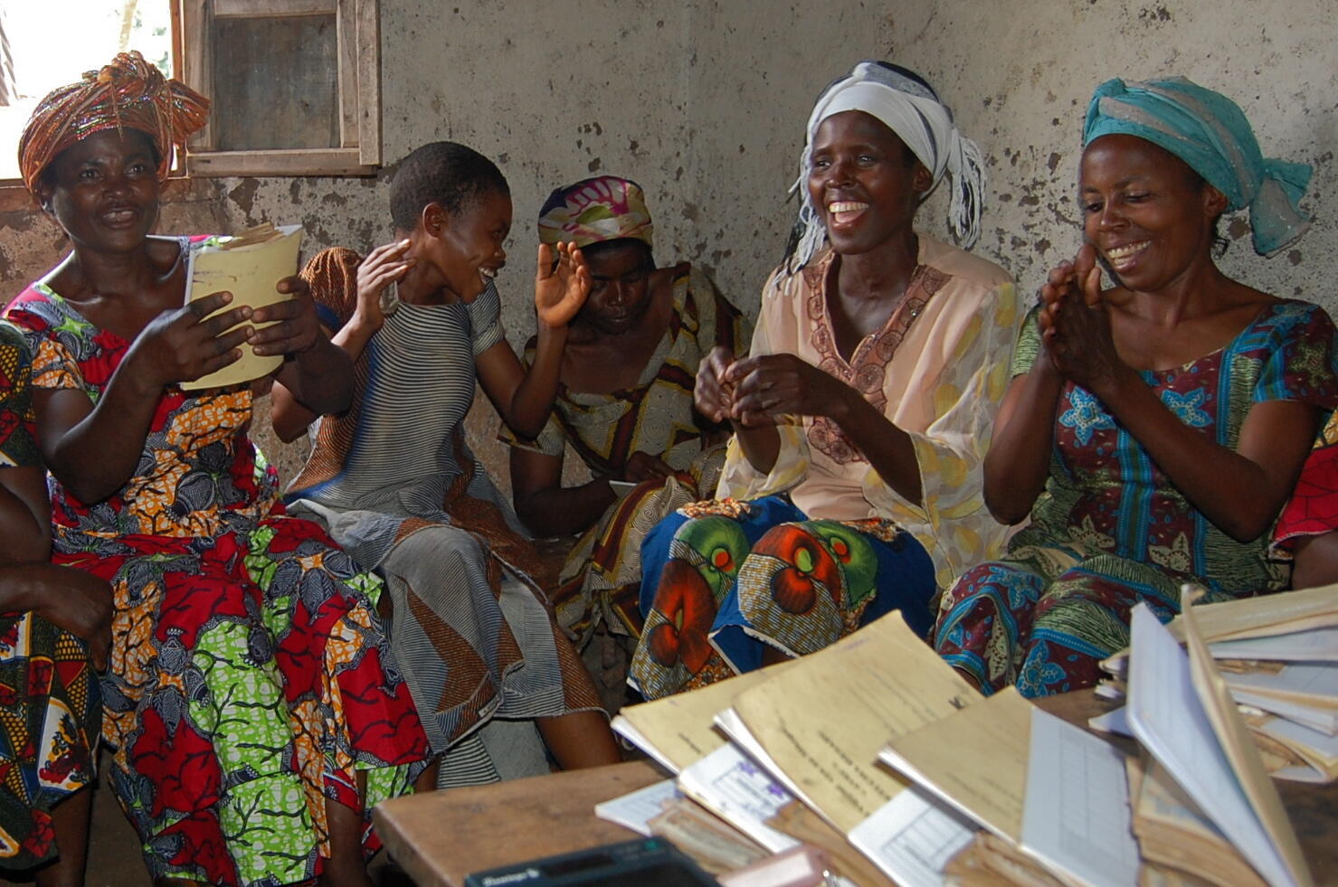 Women at an IRC-supported village savings and loan meeting in the Dmeocratic Republic of Congo