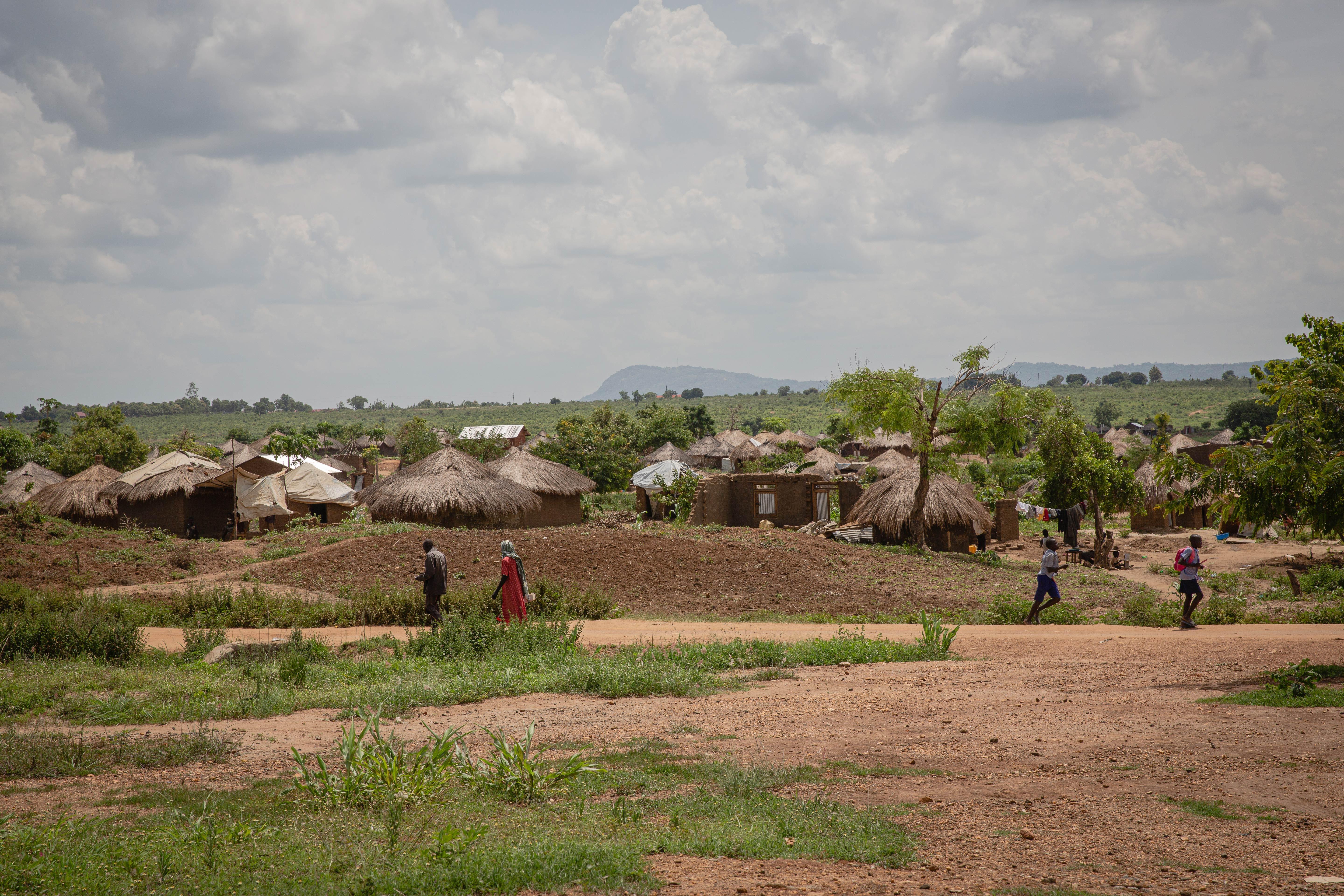 A landscape photo of Bidi Bidi refugee camp in Uganda.  