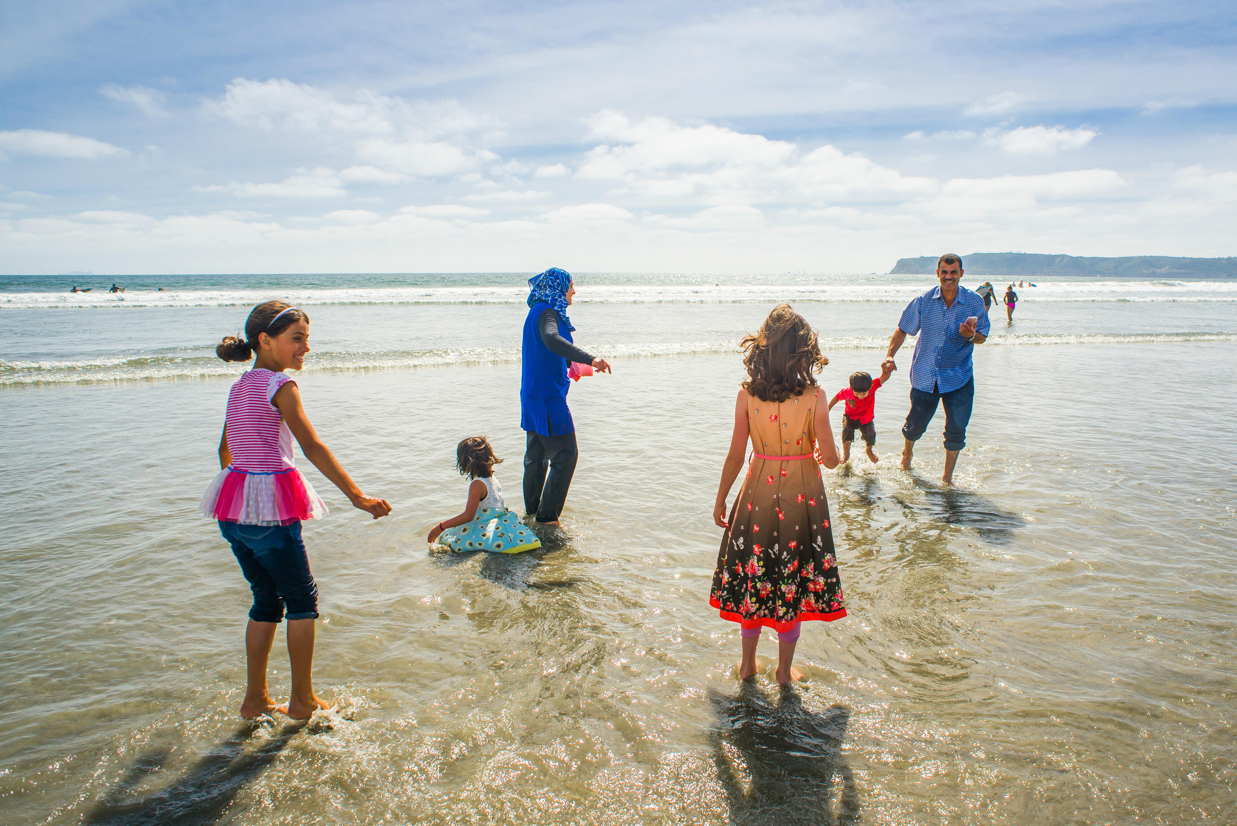 The Tlas family at the beach