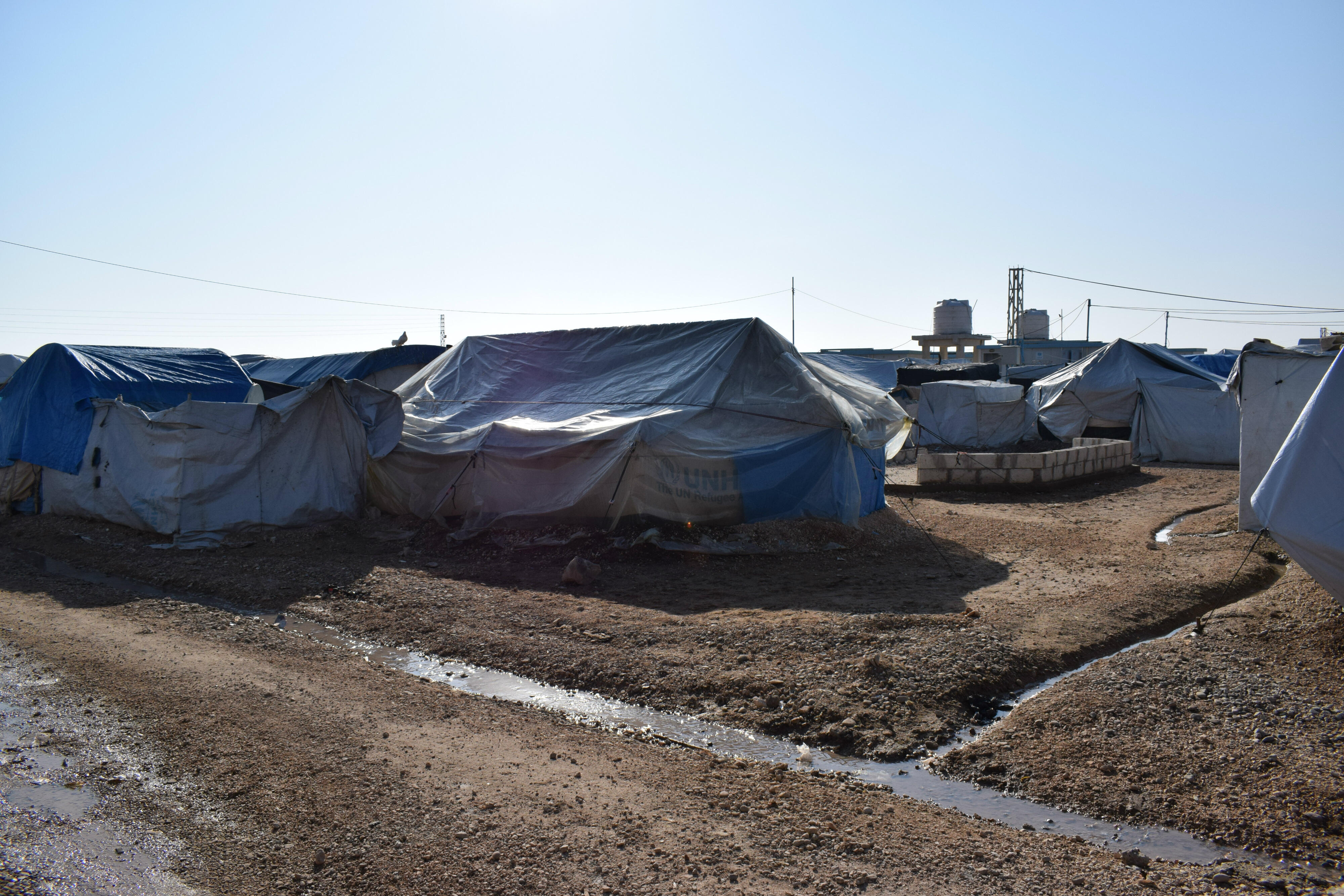 Tents in the Newroz refugee camp