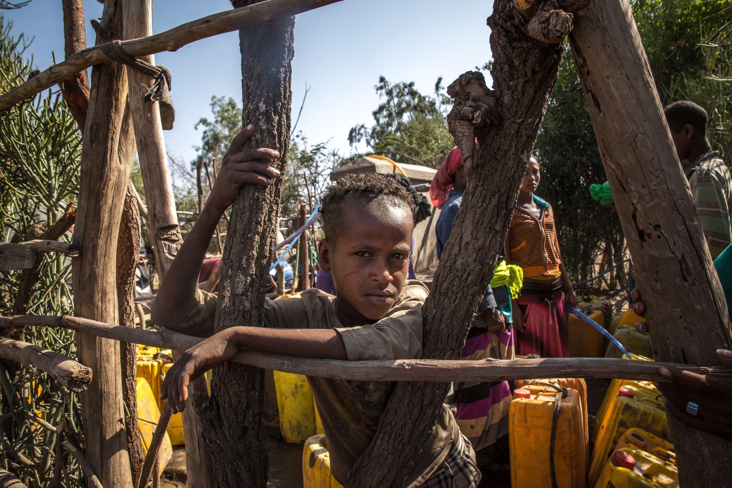 Child at a water point