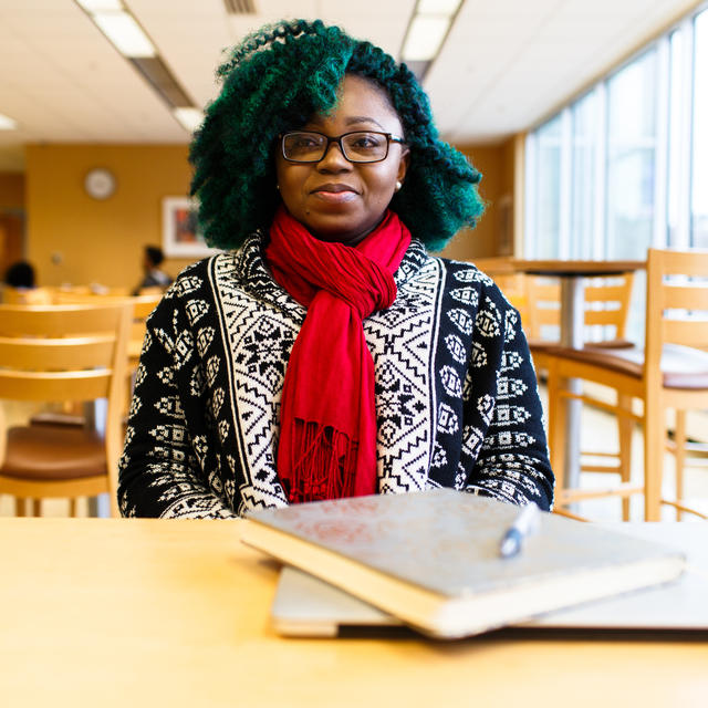 Elizabeth Fofana at University of Baltimore. Photo: Keith Lane/IRC Elizabeth Fofana at University of Baltimore