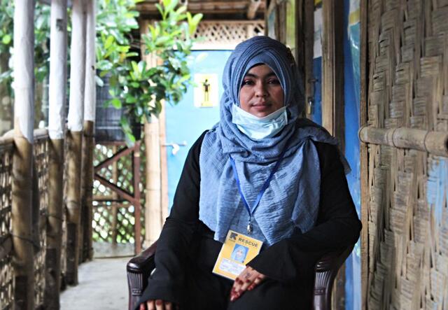 Yasmin in Cox's Bazar camp, Bangladesh. 