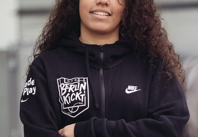 Street-Football-Workerin Rascha aus unserem Projekt „Berlin Kickt“