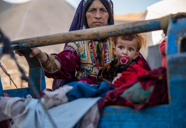 Mum and baby in Afghanistan