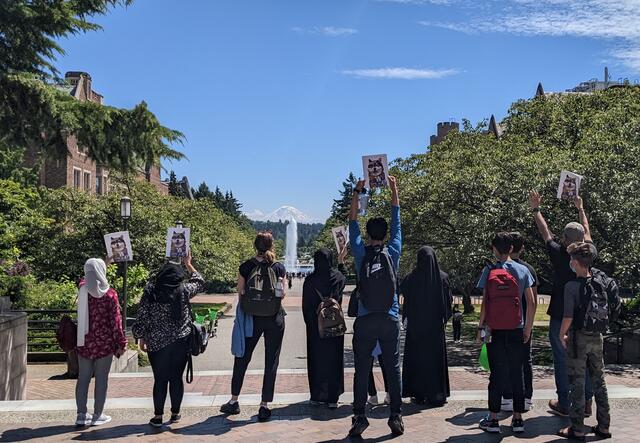 Students from IRC Seattle's Youth Futures Summer Internship program visiting the University of Washington.