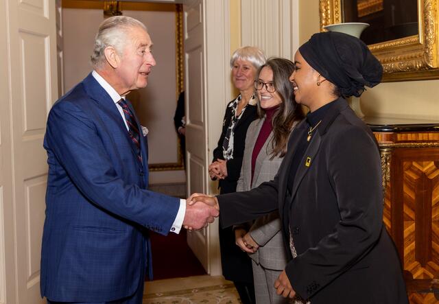 His Majesty King Charles III met with IRC staff including Executive Director laurakyrkesmith & Shukri Abdulkadir