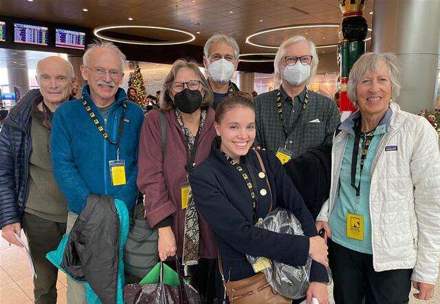 Community Sponsor group in Salt Lake City gathers for a photo at the Salt Lake City Airport