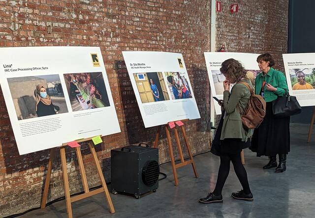 IRC photo exhibition, European Humanitarian Forum 2023