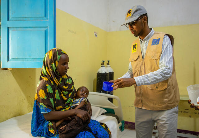 Ahmed is a Nutrition officer, and usually works at IRC office and field in Dhusamareb, he supervises health workers that works in the Stabilization centre, TSFP and OTP of Hanano hospital. 