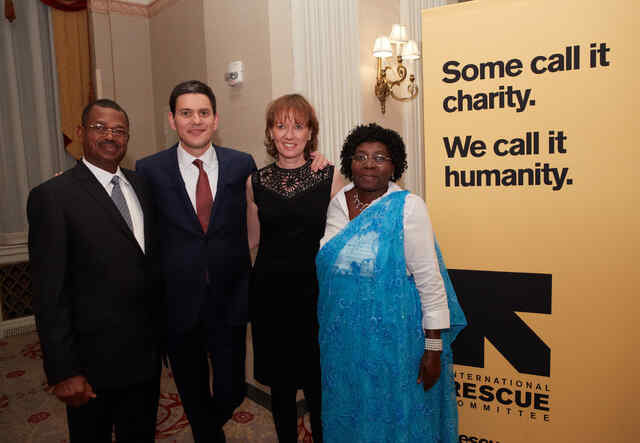 Vital and his wife with the IRC's CEO & President David Miliband.