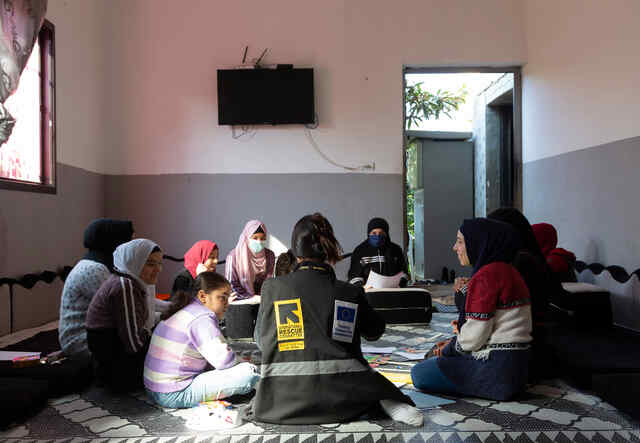 IRC WPE Manager Diana leading a safe space session for girls