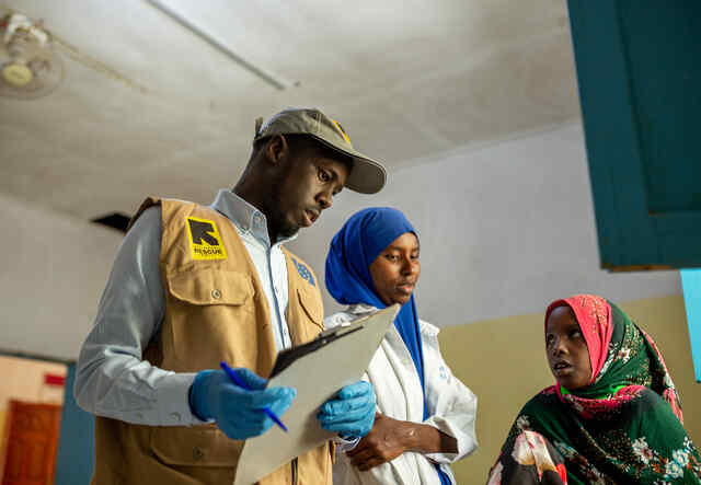 Dr. Abdulaahi during work at Hanano Hospital.