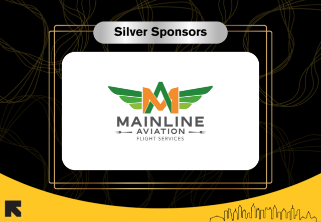 A banner displaying the Silver sponsor of Dinner Together: Mainline Aviation
