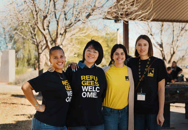 Group shot of four IRC employees in Phoenix.