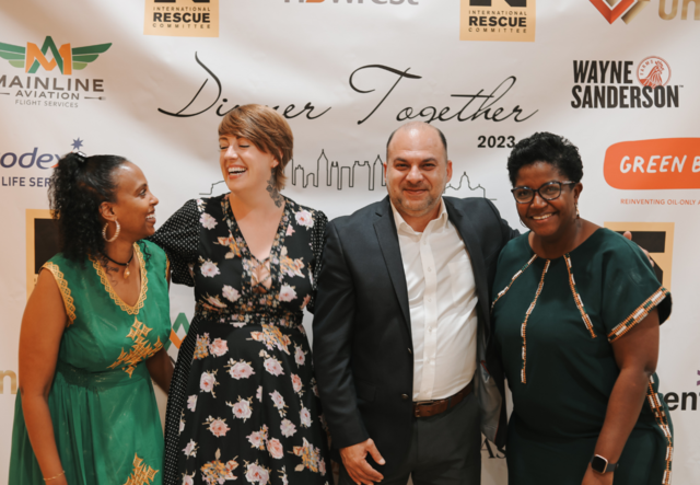 HR Manager, Sally Elias, Communications Manager, Fiona Freeman, Deputy Director of Resettlement Programs, Omar Aziz, and Finance Director, Nadine Umuhire - the IRC in Atlanta