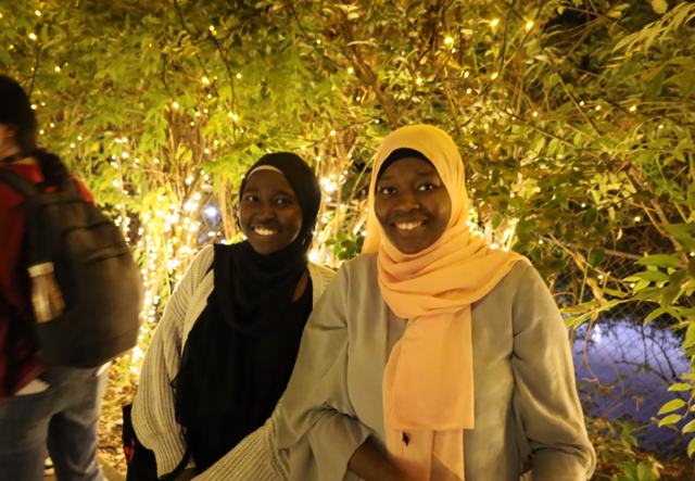 Youth Futures students smile in the Butterfly Brook at the Atlanta Botanical Garden.