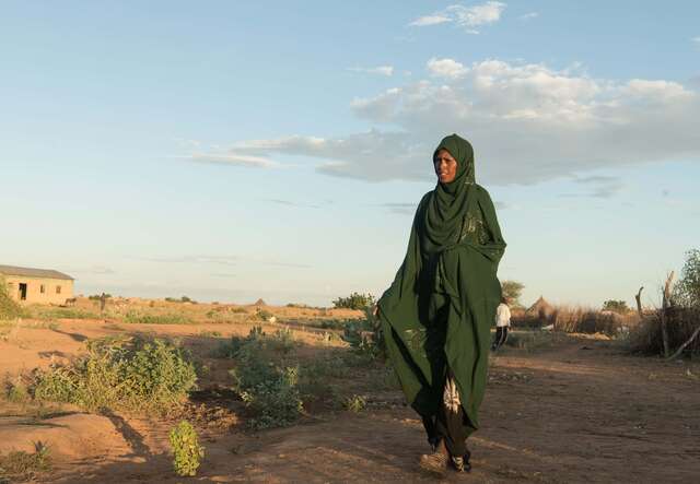 For three years, Nurad struggled to cultivate crops on her farm in Kulan Challe Village due to the severe drought in Ethiopia. When heavy rains finally came, they washed away her farm, her home, and what little crops she had.