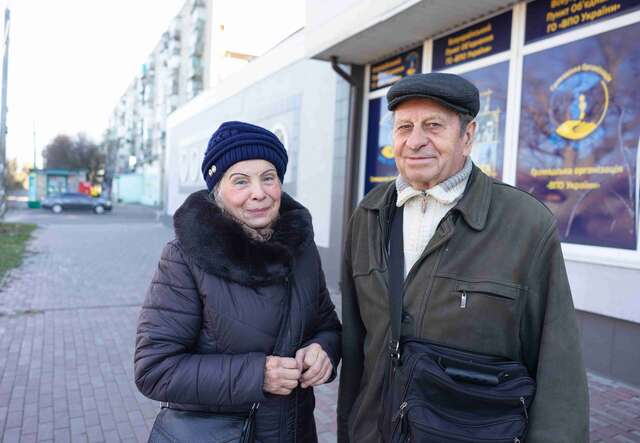 Tamara, 76, and Anatolii, 78, are neighbours and good friends. They have both relocated to the Odesa region after facing intense airstrikes and a brutal winter from their homes in Pokrovsk. “We knew we wouldn’t survive. We’d die from fear,” Tamara shares. “Sometimes the explosions were so loud…A neighbouring house was destroyed. It was terrifying.”