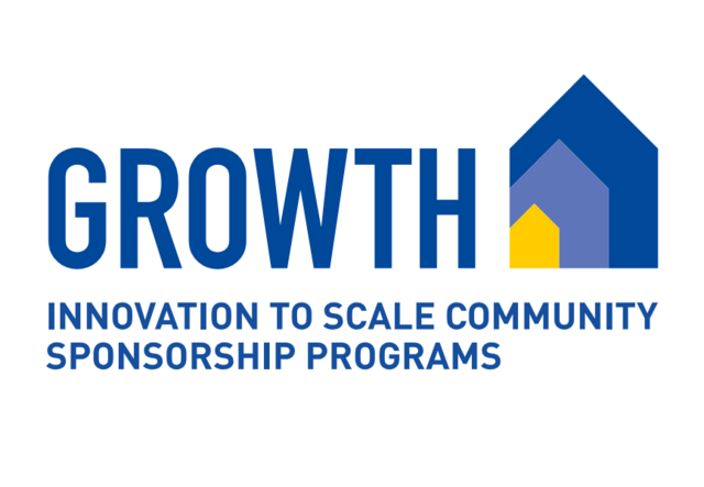 a blue logo saying Growth