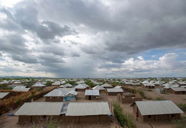 An aerial view of Kakuma-I Refugee camp, located in the North-western region of Kenya. 