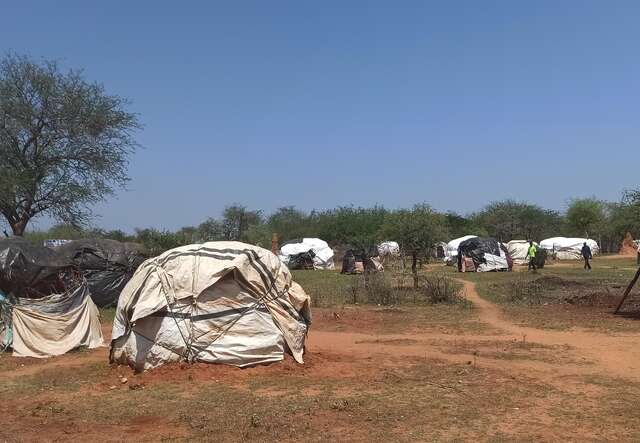Some of the temporary homes built by the internally displaced people at the Melka Adi IDP site, in East Borena, November 2025.