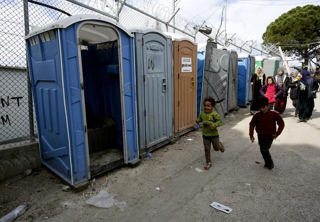 Even something as simple as going to the toilet often requires queuing in Moria, but it’s the queue food that’s the worst, where hundreds of people are forced to wait in line for their their meals.