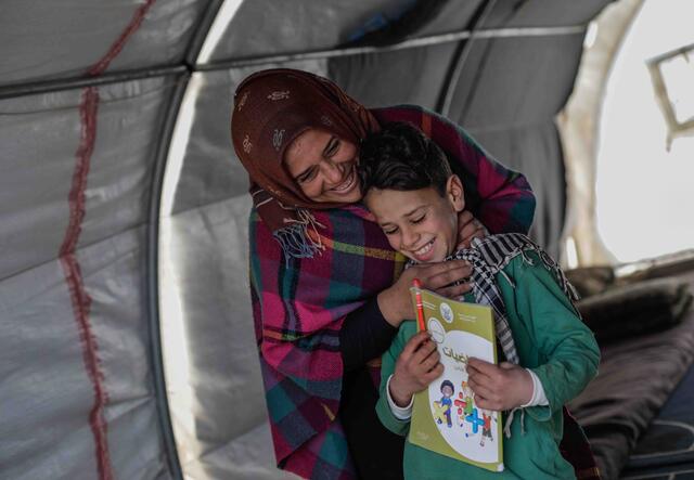 Omar and his mother Sundus.