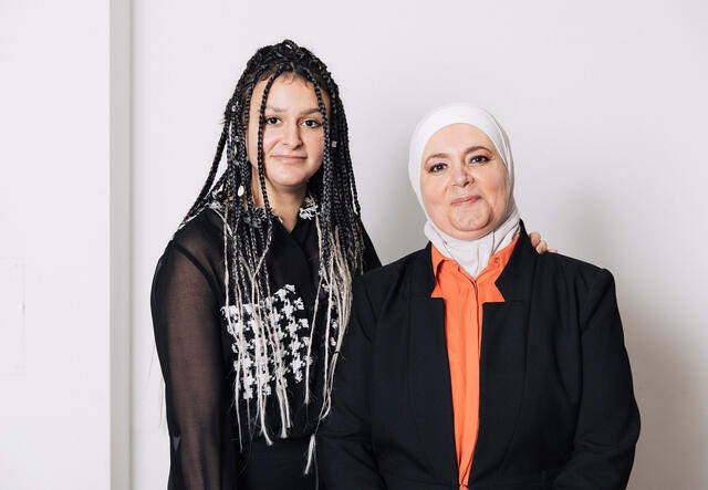 Marah and her mother Razan