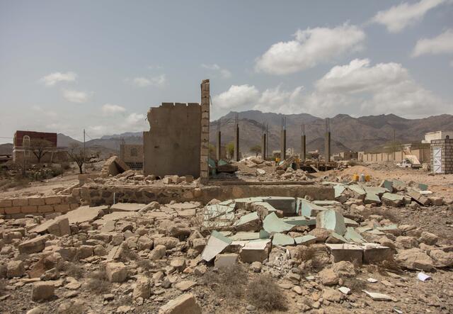 A house in Yemen, destroyed by the war