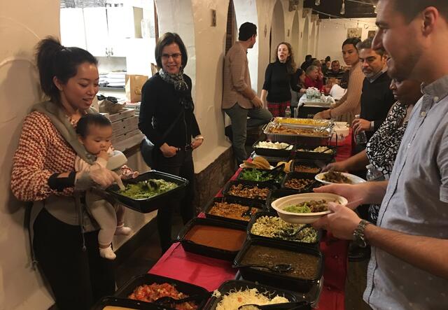 Volunteers of all ages gathered to serve clients, staff, and fellow supporters.