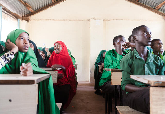 Nasro in a classroom in Dadaab refugee camp Photo: Martha Adams