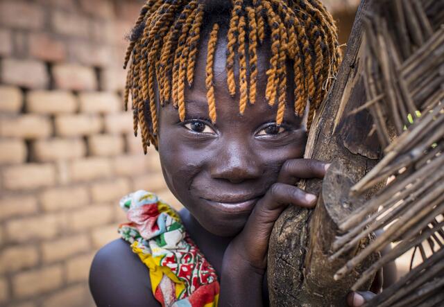 A young girl in Kaga Bandoro, Nana Gribizi in Central American Republic