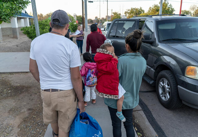 Central American families seeking asylum in the U.S. 