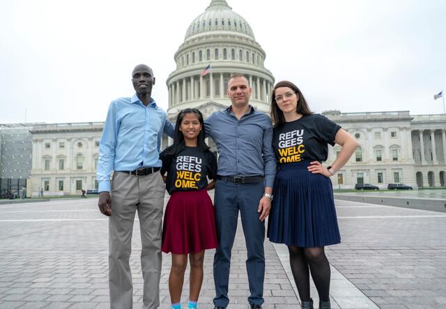 Members of the IRC's Refugee Voices program travel to Washington, DC