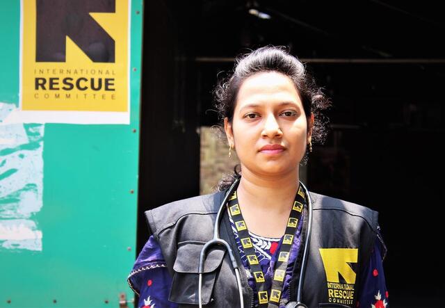 Kaniz Fatema works for the IRC as a midwife in Cox's Bazar.