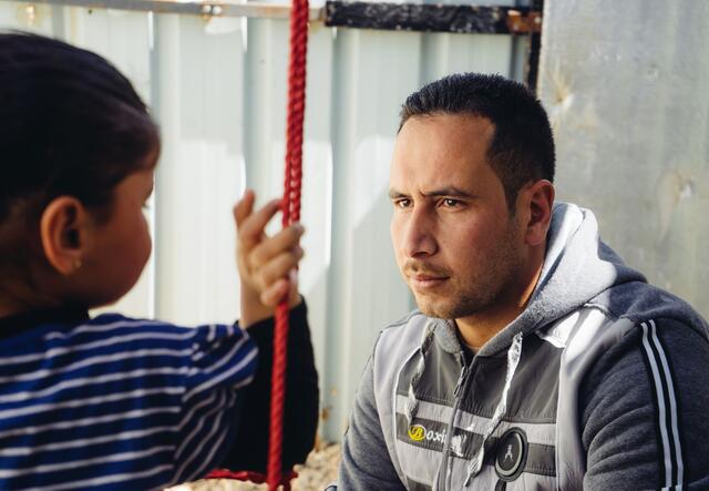 Mohammad is unable to work since fleeing Syria - but desperate to support his family.