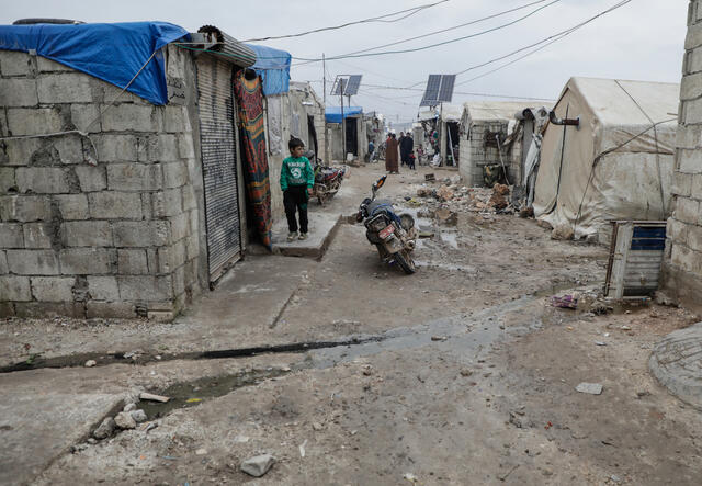 Displaced Syrian child in Idlib