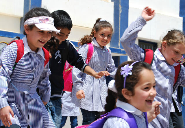 Children at IRC healing classroom West Bank