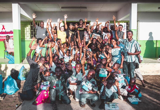 Children at the center for HIV/AIDS orphans 