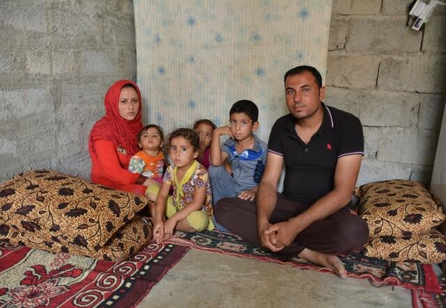 Displaced Iraqi family in Kirkuk