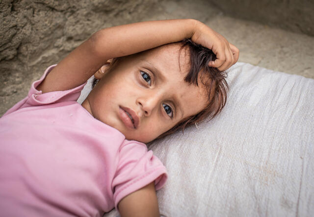 Abdullah receives treatment at an IRC health center