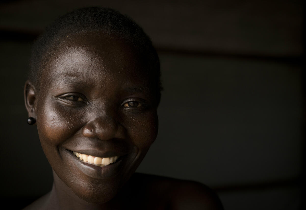 War pushed South Sudanese social worker Lilian Dawa to Uganda, where she helps other refugee women as an IRC community volunteer. Lilian Dawa at Bidi Bidi refugee settlement, Uganda
