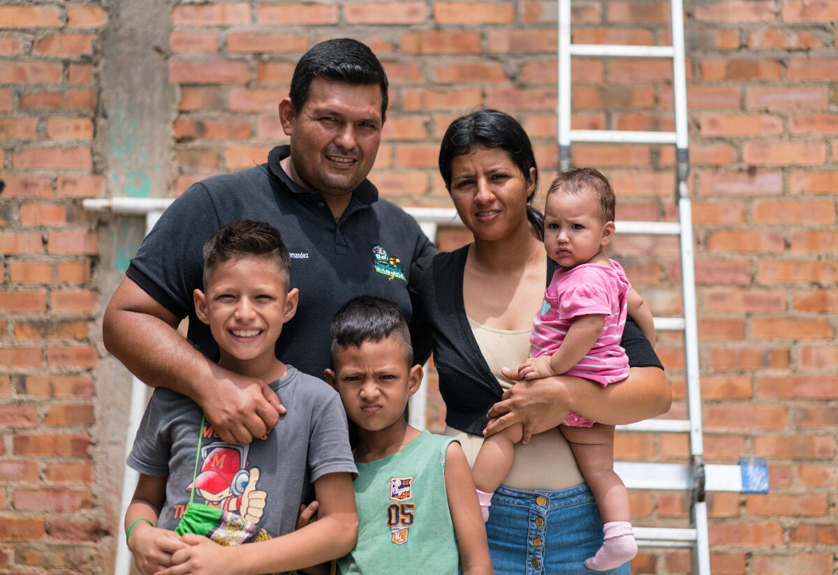A young family who fled Venezuela