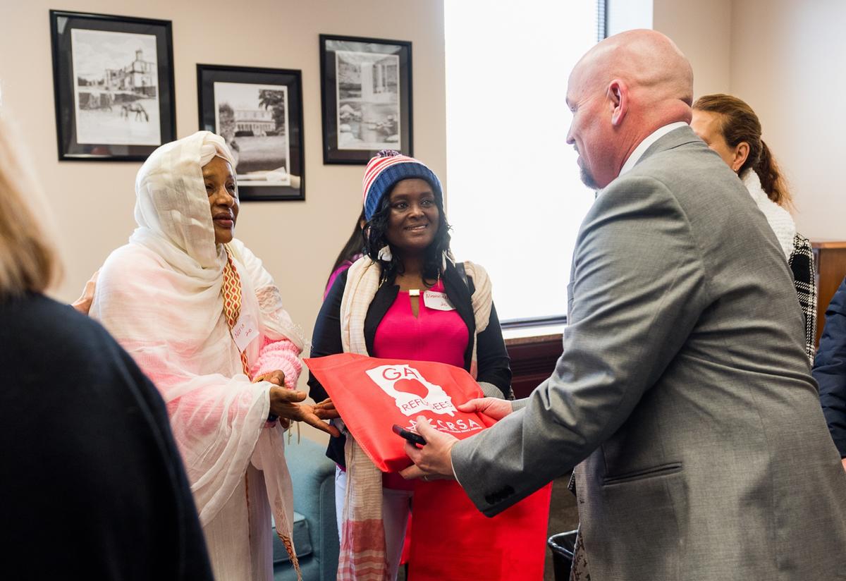 New Americans Celebration attendees visited lawmakers in their offices and at the ropes throughout the morning. New Americans Celebration attendees visited lawmakers in their offices and at the ropes throughout the morning.