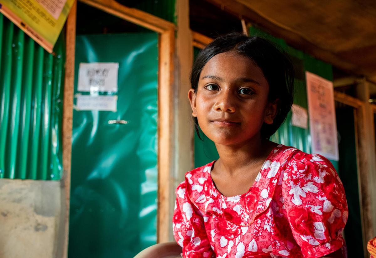 Rohingya girl in Cox's Bazar Rohingya girl in Cox's Bazar
