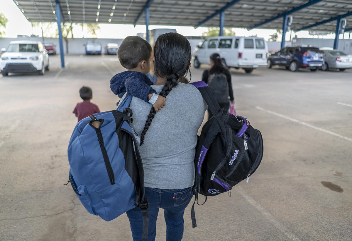 Asylum seeking family from Central America Asylum seeking family from Central America