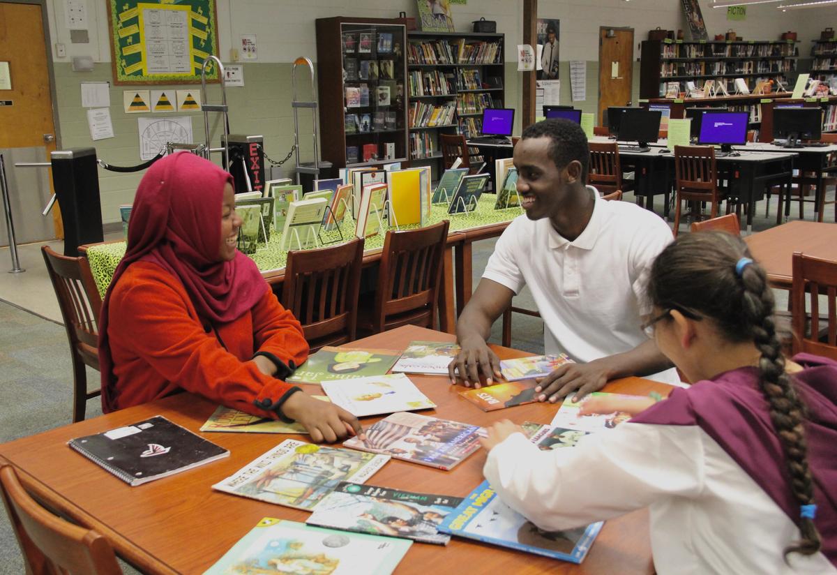 The Super Readers worked together to plan activities for their elementary-aged Reading Buddies. 